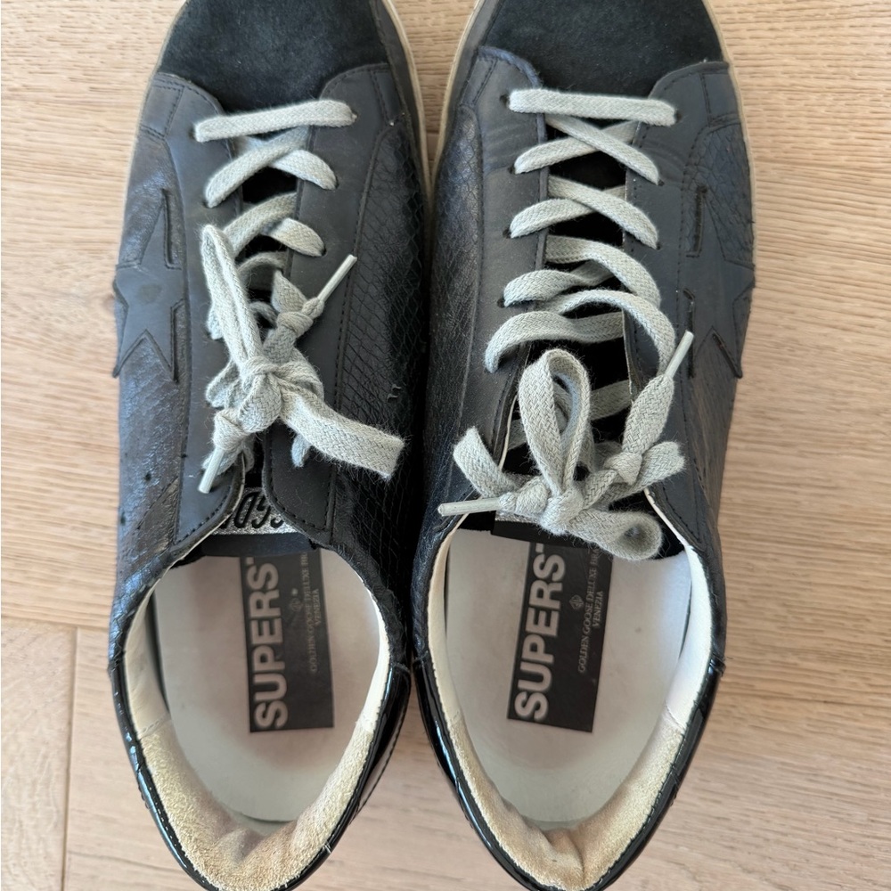 Golden Goose Black Python Superstar Sneakers - image 5